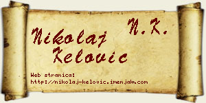 Nikolaj Kelović vizit kartica